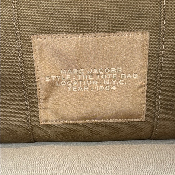 Marc Jacobs Slate Green Canvas Medium The Tote Bag - Picture 4 of 15